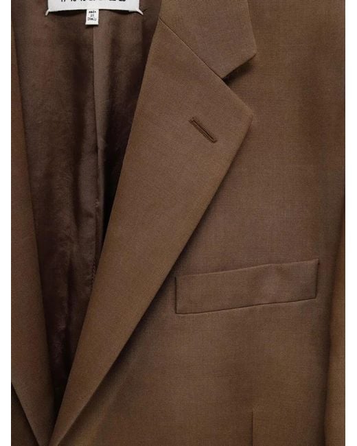 Maison Margiela Brown Button Single-Breasted Jacket for men