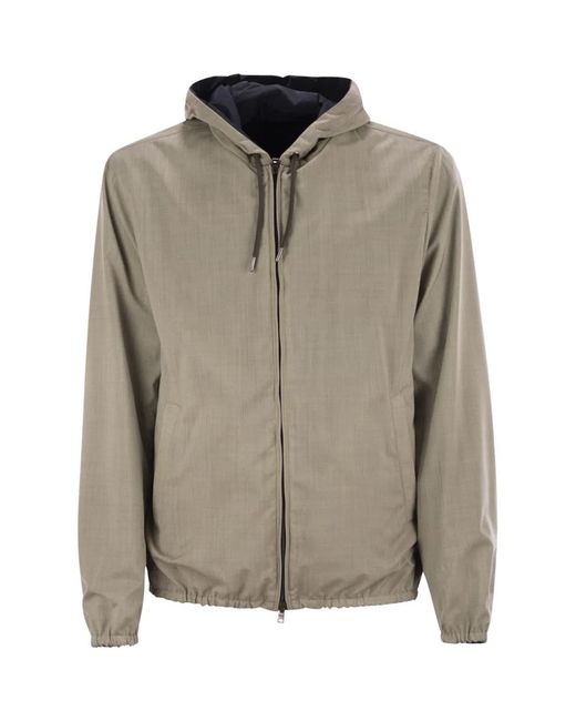 Herno Natural Reversible Hooded Jacket for men