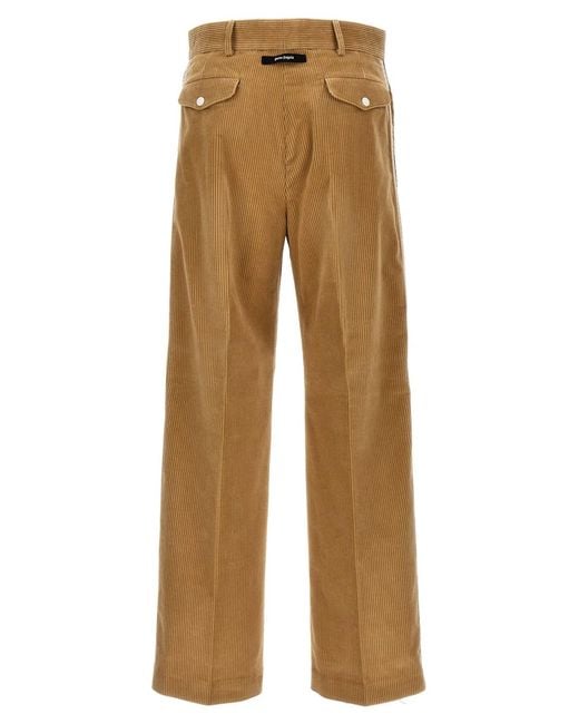 Palm Angels Natural 'Corduory Suit Tape' Pants for men