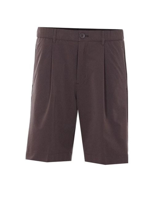 Herno Gray Dark Polyester Bermuda for men