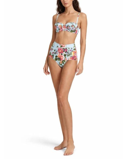 Dolce & Gabbana White Dolce & Gabbana Printed Swimsuit