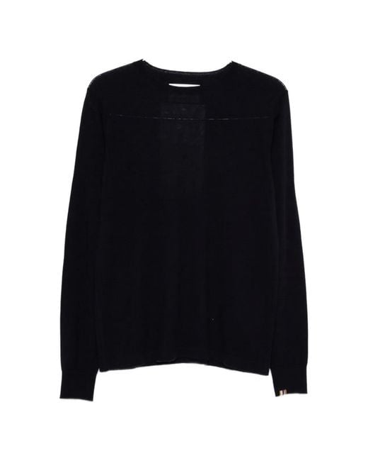 Extreme Cashmere Black Crew Neck Ribbed Sweater