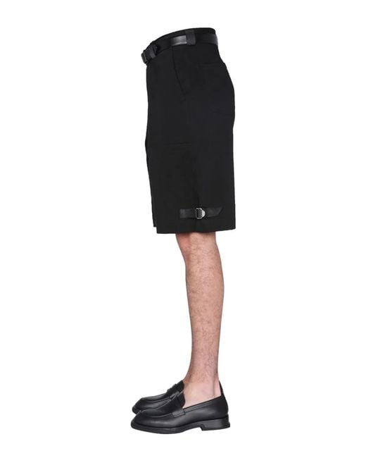 McQueen Black Regular Fit Bermuda for men