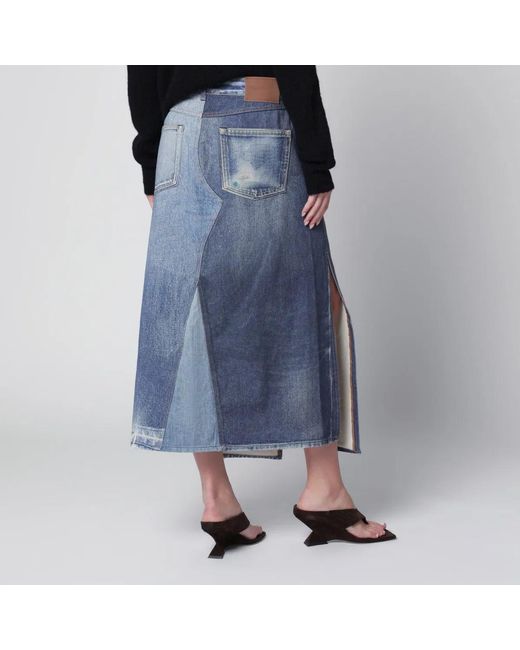 Our Legacy Blue Craft Midi Denim Skirt
