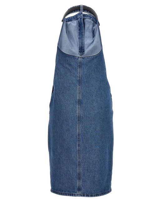 Coperni Blue 'Belt Halter Neck' Dress