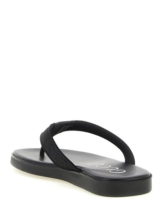 Gucci Black Jacquard Thong Sandals for men