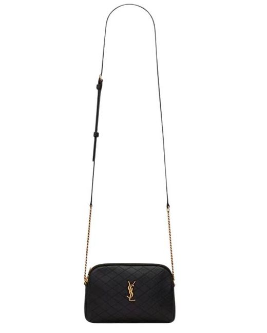 Saint Laurent White Gaby Leather Camera Bag