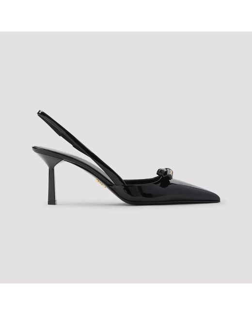 Prada Black Calf Leather Pumps