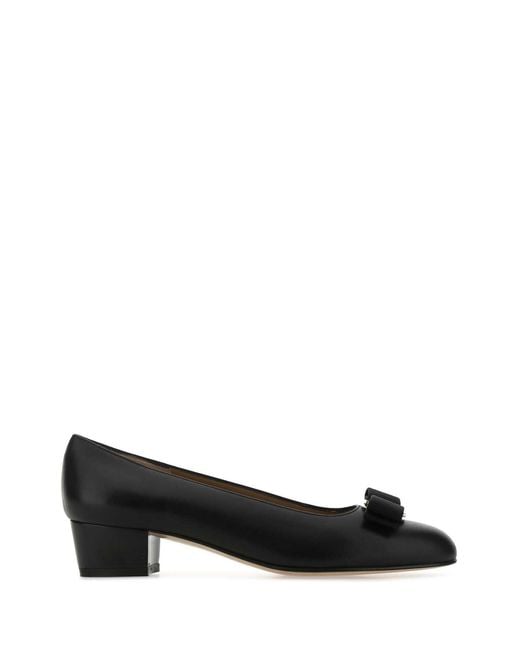 Ferragamo Black Scarpe Con Tacco Vara