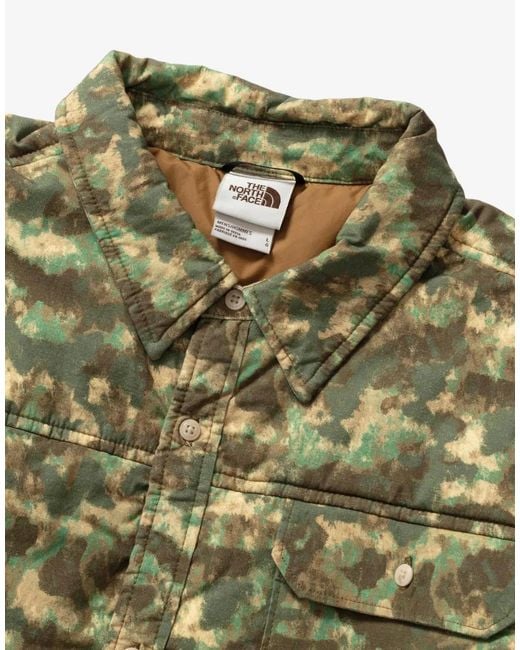 The North Face Green M66 Camo Stuffed Shirt Jacket for men