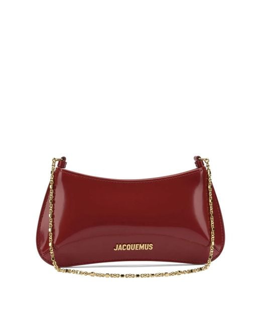 Jacquemus Red "Le Petit Bisou Chaine" Small Shoulder Bag