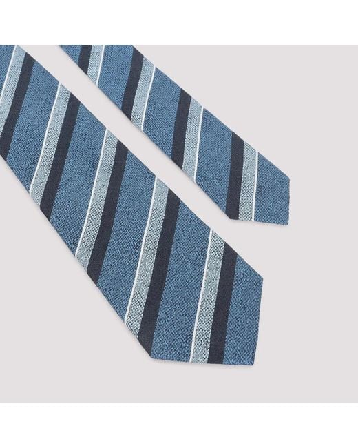 Kiton Blue Silk Tie for men