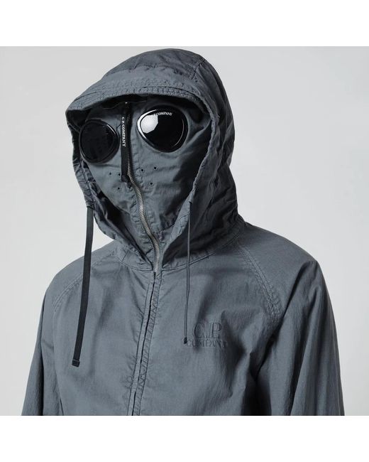 C P Company Gray Explorer 50 Fili Wax Jacket for men
