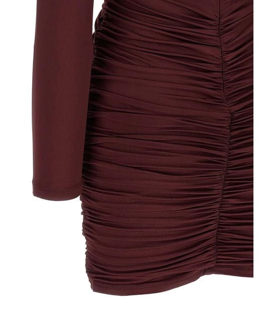 ROTATE BIRGER CHRISTENSEN Red Rotate Birger Christensen Draped Dress