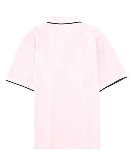 Drole de Monsieur Pink Cotton Polo Shirt for men