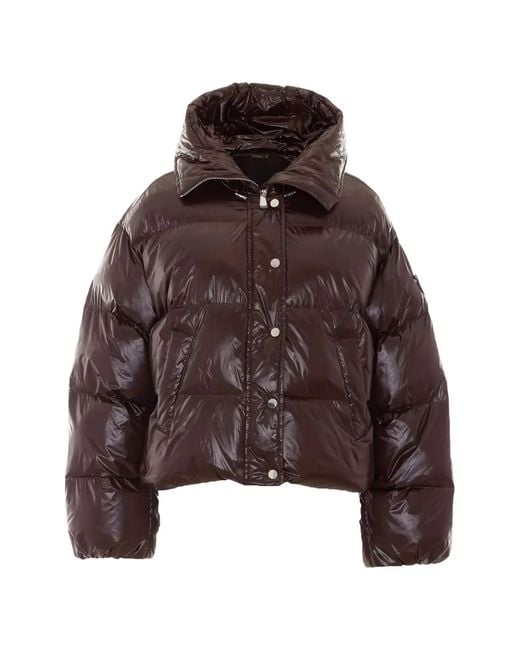 Pinko Brown Polyamide Winter Coat