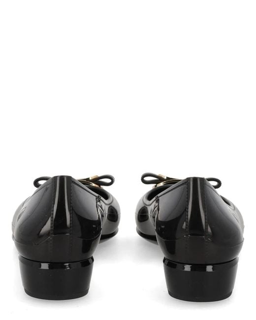 Ferragamo Black Pvc Flat