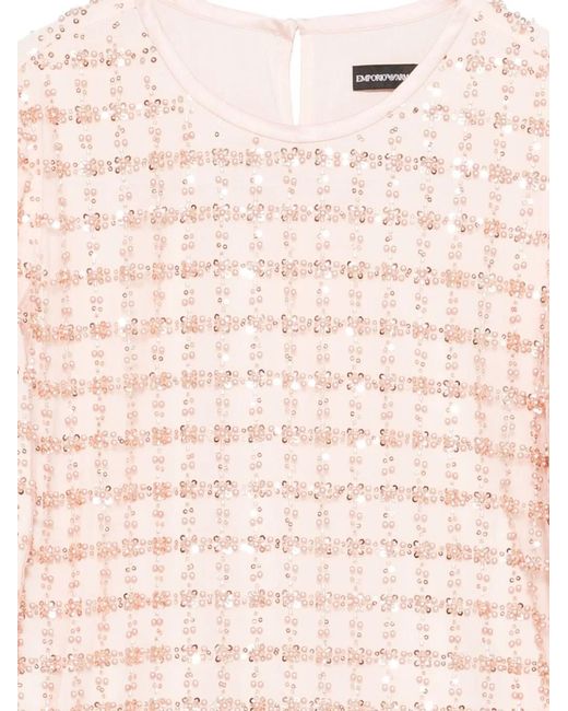 Emporio Armani Pink Embroidered Top