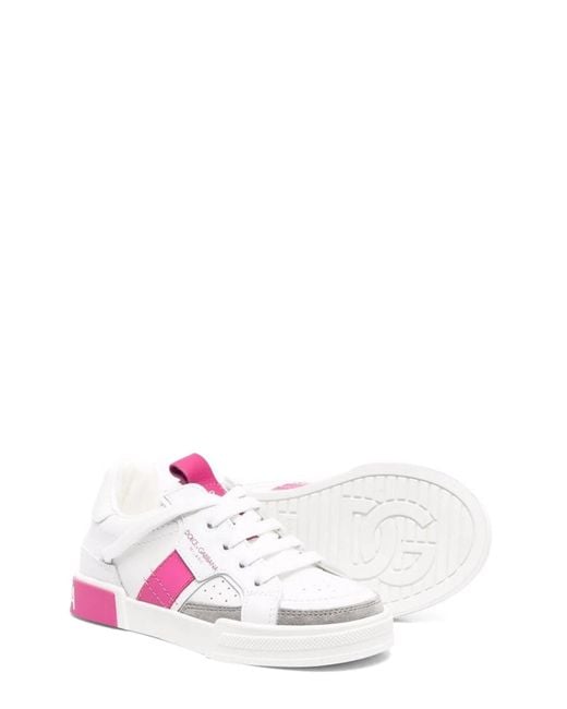 Dolce & Gabbana White Dolce & Gabbana Low Lace-Up Sneaker