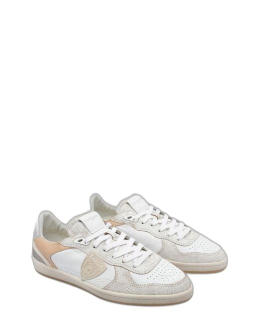 Philippe Model White Leather Sneakers for men