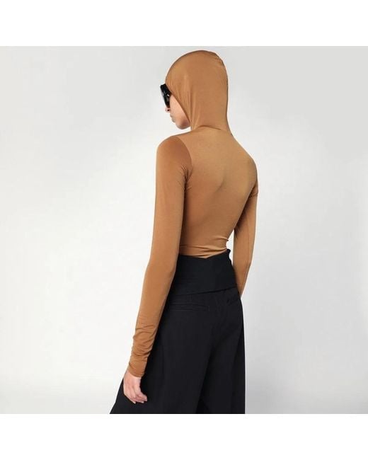 DARKPARK Brown Billie Hooded Top