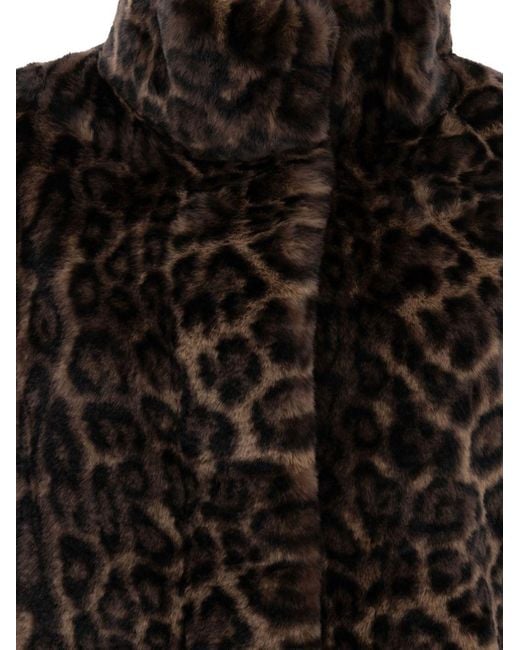 Apparis Black Blair Leopard Coat
