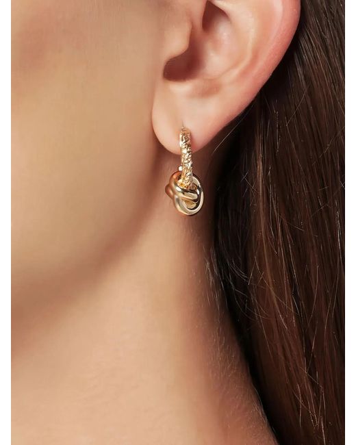 Bottega Veneta Yellow Knot-Detailing Earrings