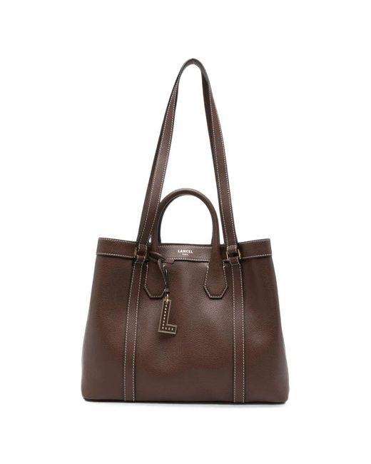 Lancel Brown "Belleville Small" Small Tote Bag
