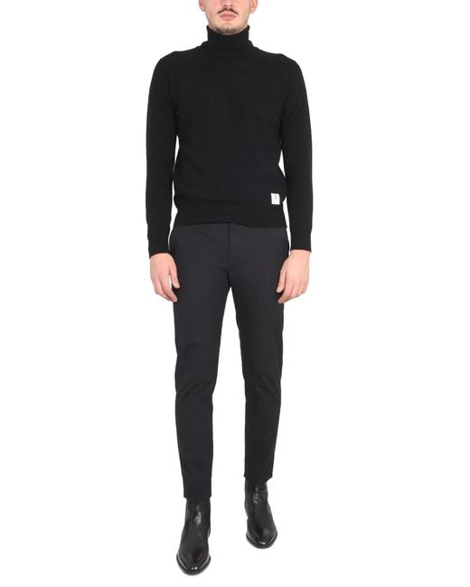 Department 5 Blue Pants With Logo Patch for men