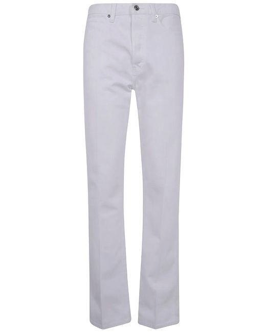 FRAME Gray "The Vertical" High Rise Straight Leg Jeans