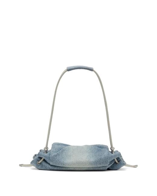 DIESEL Blue Scrunch Denim Shoulder Bag
