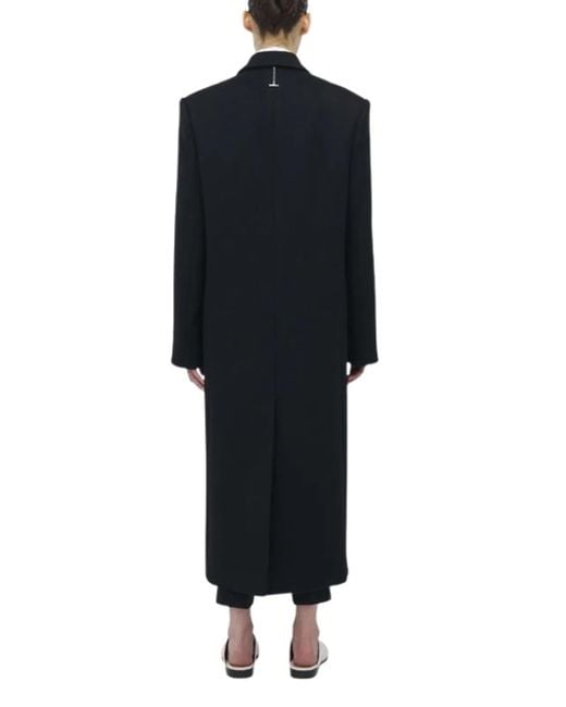 McQueen Black Tailored Overcoat
