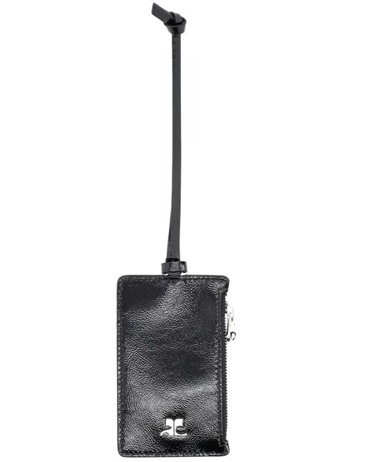 Courreges White Card Holder "Naplack"