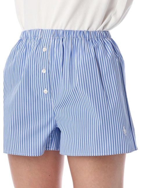 Sporty & Rich Blue Sporty High-Waisted Shorts