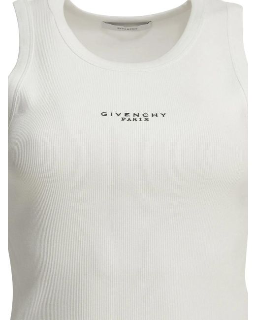 Givenchy White Logo Tank Top