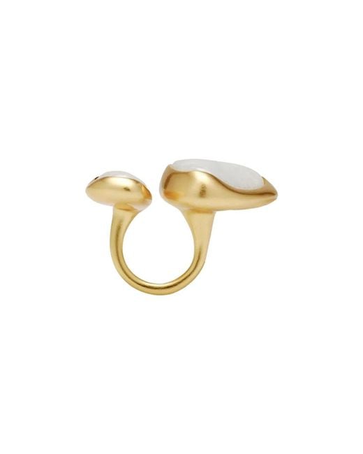 Cult Gaia White Acrylic Resin Ring