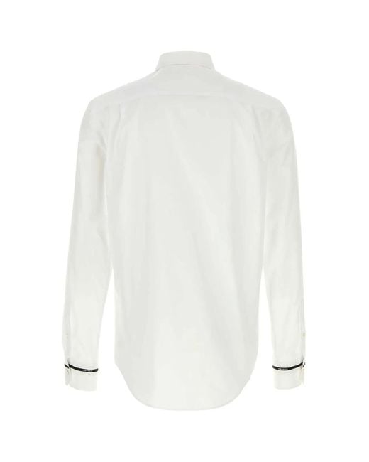 McQueen White Cuff Lg Classic Shrt for men