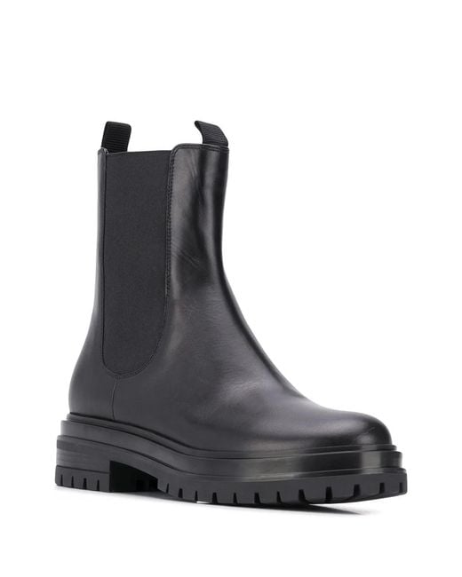 Gianvito Rossi Black Chester Leather Boots