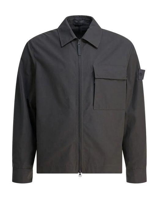 Stone Island Black Zip-Fastening Jacket for men