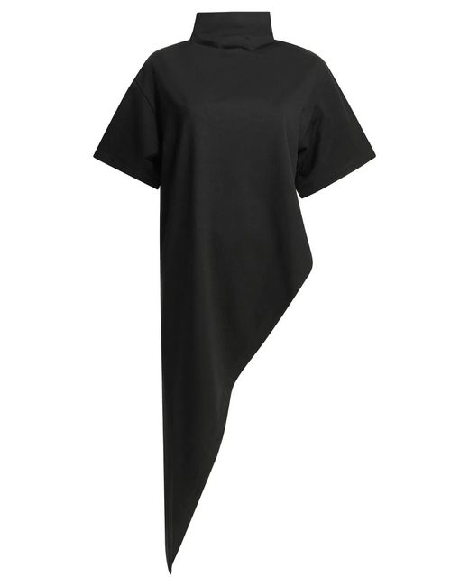 Alaïa Black Alaia "Triangle" Mock Neck T-Shirt