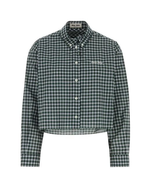 Miu Miu Multicolor Embroidered Cotton Shirt