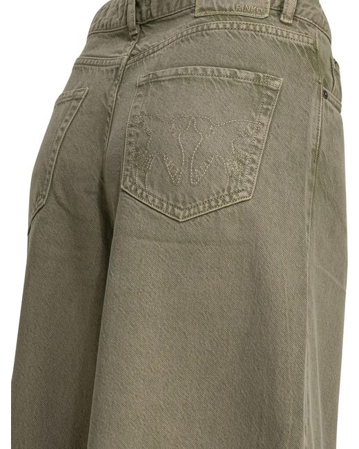 Pinko Green Lyocell Cotton Jeans