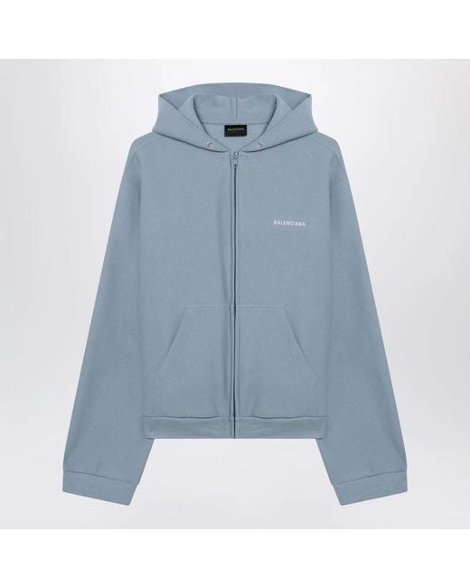 Balenciaga Blue Back Regular Fit Zip Hoodie
