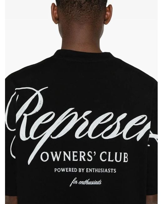Represent Black Tshirt Owners Club Script for men