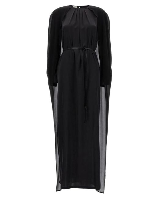 DI.LA3 PARI' Black Cape Dress