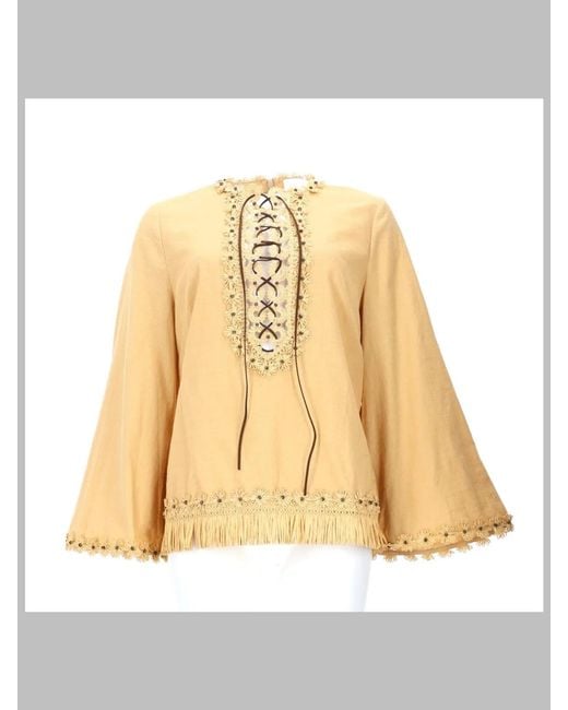 Zimmermann Natural 100% Cotton Button-Front Top