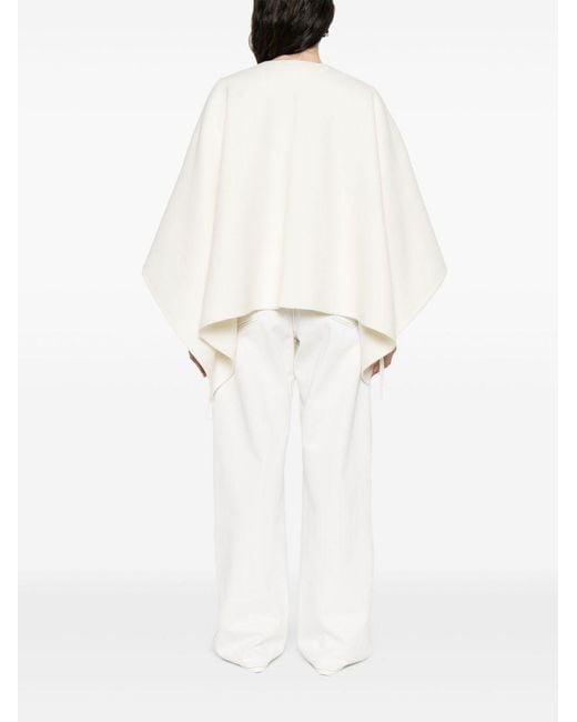 Max Mara White Alpaca Polyamide Wool Scarf