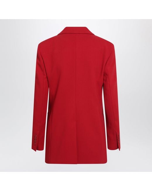 Max Mara Red Wool Cady Blazer