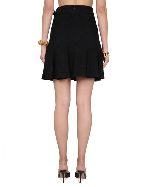 Patou Black Pleated Skirt