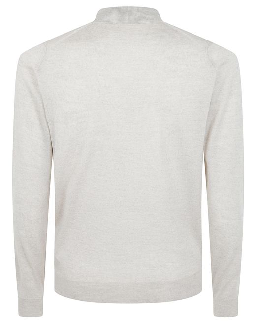 John Smedley White "Belper" Long Sleeves Shirt for men